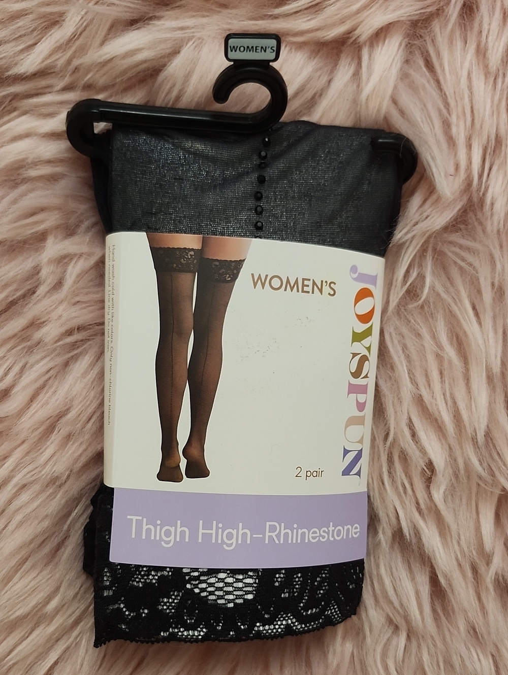 Brand New 2CT JOYSPUN RHINESTONE LACE THIGH-HI'S-WOMEN'S